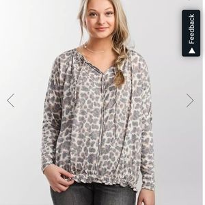 Long Sleeve cheetah print top